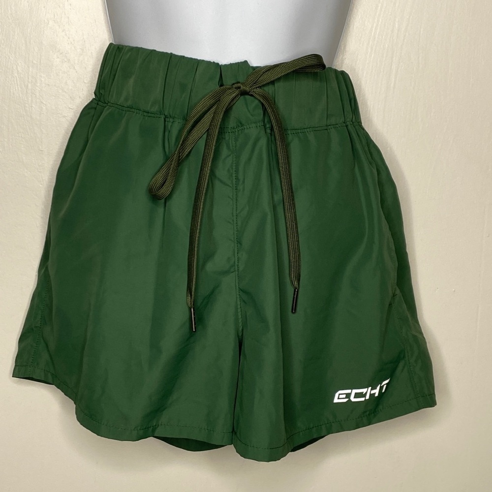 ECHT Women's Forest Green Drawstring Athletic Shorts